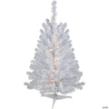Northlight 3' Pre-Lit LED Snow White Medium Artificial Christmas Tree - Clear Lights