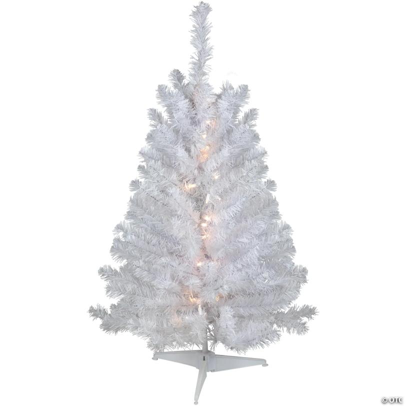 Northlight 3' Pre-Lit LED Snow White Medium Artificial Christmas Tree - Clear Lights