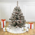 Northlight 3' Pre-Lit Medium Heavily Flocked Madison Pine Artificial Christmas Tree  Multi Lights