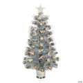 Northlight 3' Pre-Lit Silver Fiber Optic Artificial Christmas Tree  Warm White Lights