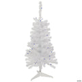 Northlight 3' Pre-Lit Woodbury White Pine Slim Artificial Christmas Tree  Blue Lights