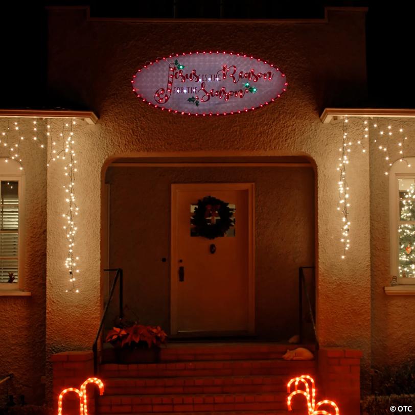 Northlight 43" LED Lighted Holographic Merry Christmas Sign Outdoor Decoration