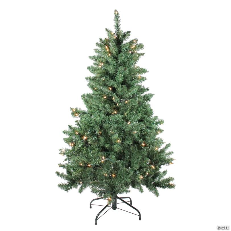 Northlight 4.5' Pre-lit Full Buffalo Fir Artificial Christmas Tree - Clear Lights
