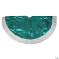 Northlight 47" Green and White Paillette Sequins Christmas Tree Skirt
