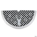 Northlight 48" Black and White Plaid Reindeer Christmas Tree Skirt