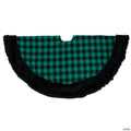 Northlight 48" Green and Black Plaid Christmas Tree Skirt