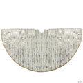Northlight 48" Ivory and Gold Wood Grain Pattern Christmas Tree Skirt