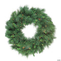 Northlight 48" Pre-lit White Valley Pine Artificial Christmas Wreath - Clear Lights