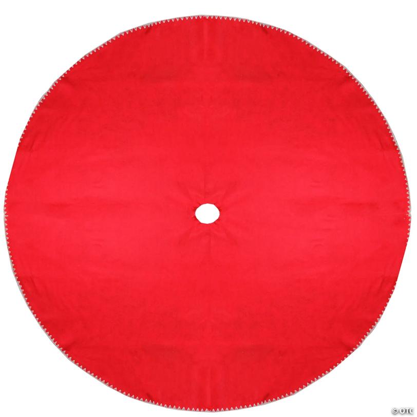 Northlight 48" Red and White Shell Reversible Christmas Tree Skirt