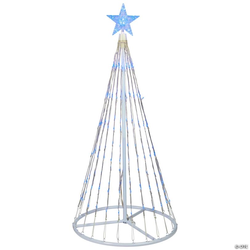 Northlight 4' Blue LED Lighted Christmas Tree Cone Outdoor Yard Decor