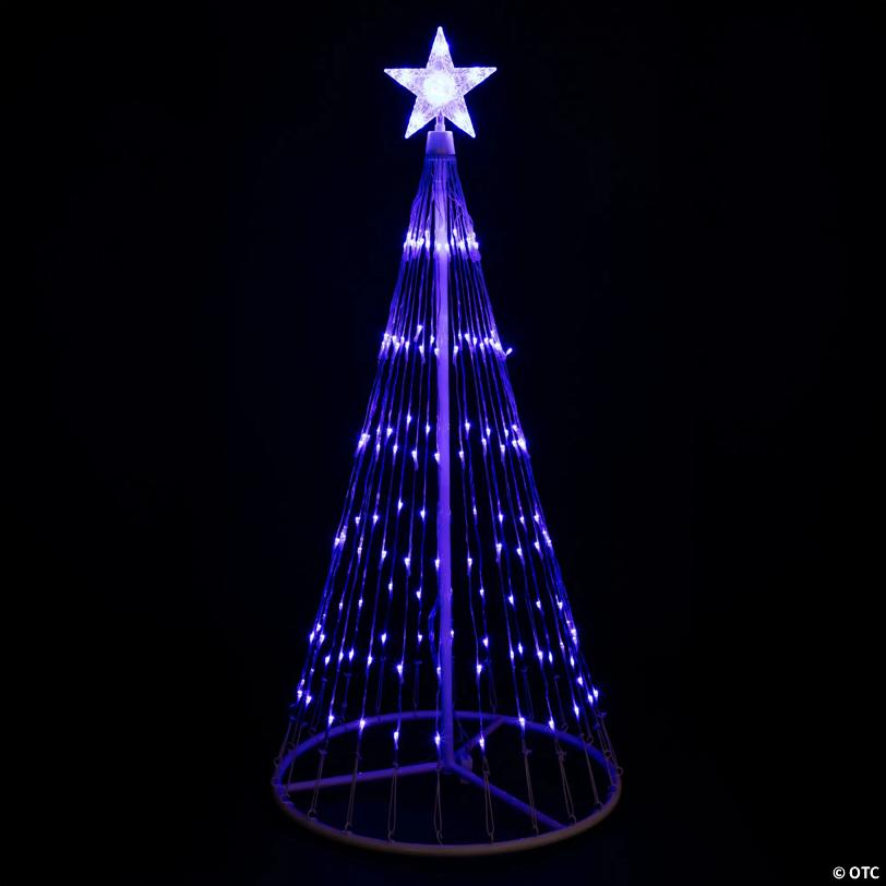 Northlight 4' Blue LED Lighted Christmas Tree Cone Outdoor Yard Decor