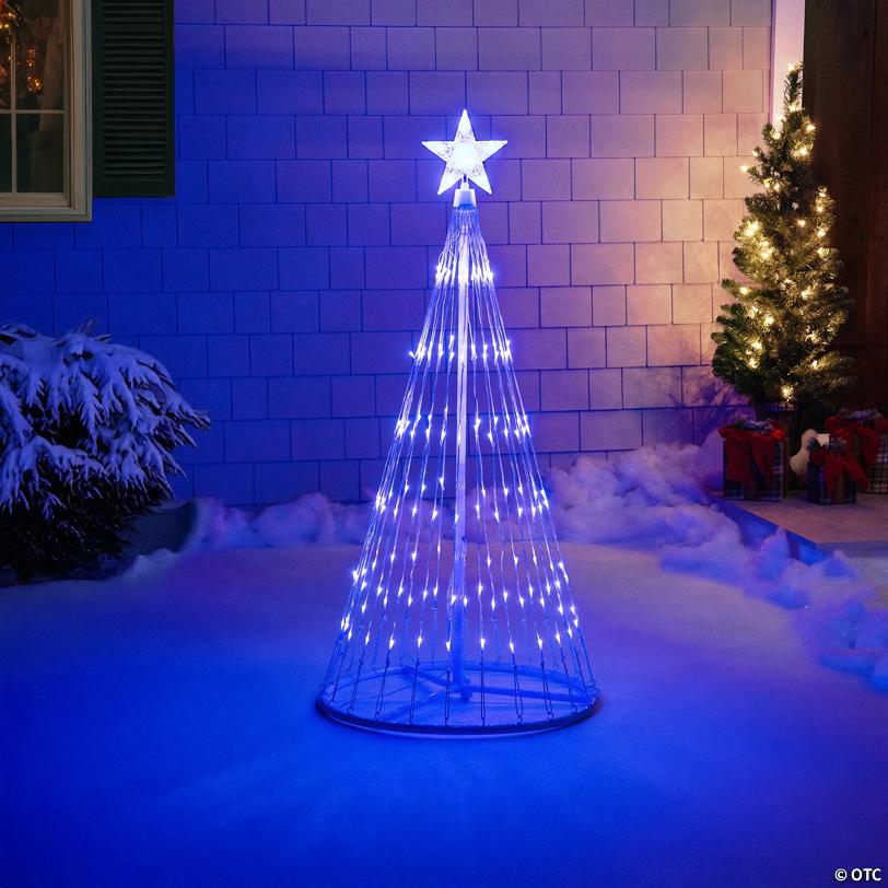 Northlight 4' Blue LED Lighted Christmas Tree Cone Outdoor Yard Decor