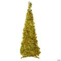 Northlight 4' Gold Tinsel Pop-Up Artificial Christmas Tree  Unlit