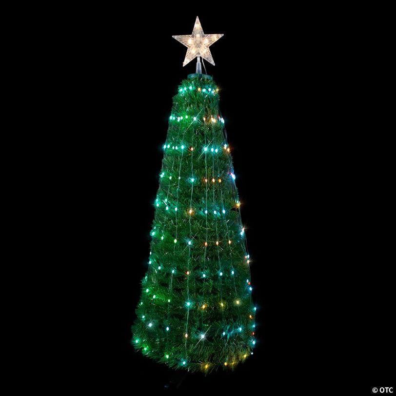 Northlight 4' Green Color Changing Multiple Function Pop Up Artificial Outdoor Christmas Tree