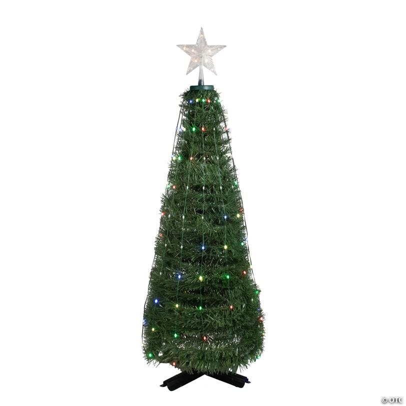 Northlight 4' Green Color Changing Multiple Function Pop Up Artificial Outdoor Christmas Tree