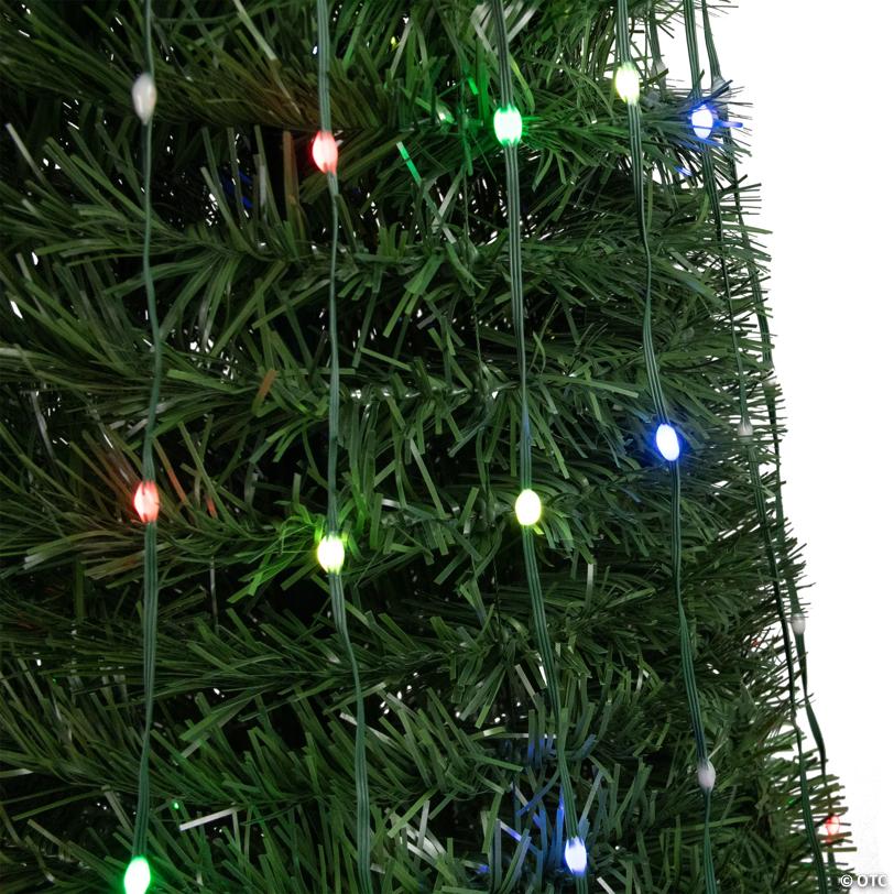 Northlight 4' Green Color Changing Multiple Function Pop Up Artificial Outdoor Christmas Tree