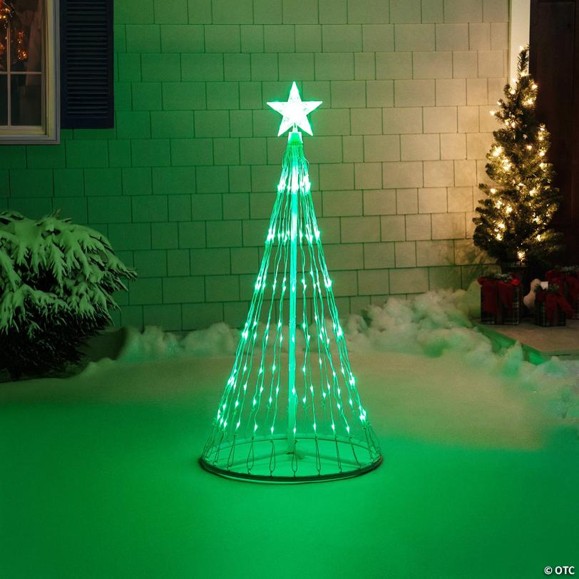 Northlight 4' Green LED Lighted Christmas Tree Show Cone Outdoor Decoration