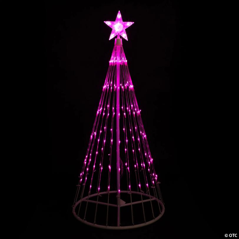 Northlight 4' Pink LED Lighted Show Cone Christmas Tree Outdoor Decoration
