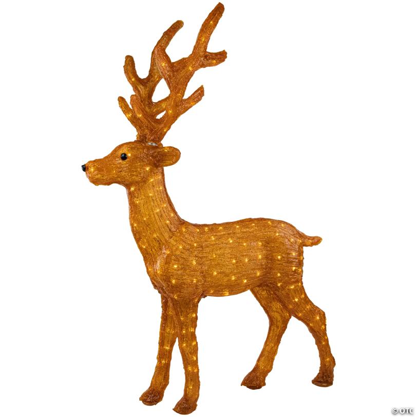 Northlight 4' Pre-Lit Acrylic Standing Reindeer Outdoor Christmas Decoration