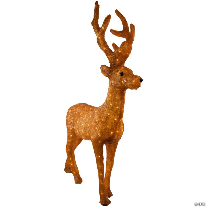 Northlight 4' Pre-Lit Acrylic Standing Reindeer Outdoor Christmas Decoration