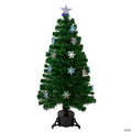 Northlight 4' Pre-Lit Color Changing Fiber Optic Artificial Christmas Tree with Snowflakes