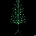 Northlight 4' Pre-Lit Green Slim Profile Cascade Twig Christmas Tree - Green Lights