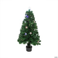 Northlight 4' Pre-Lit LED Fiber Optic Artificial Christmas Tree with Stars - Multi Color Lights