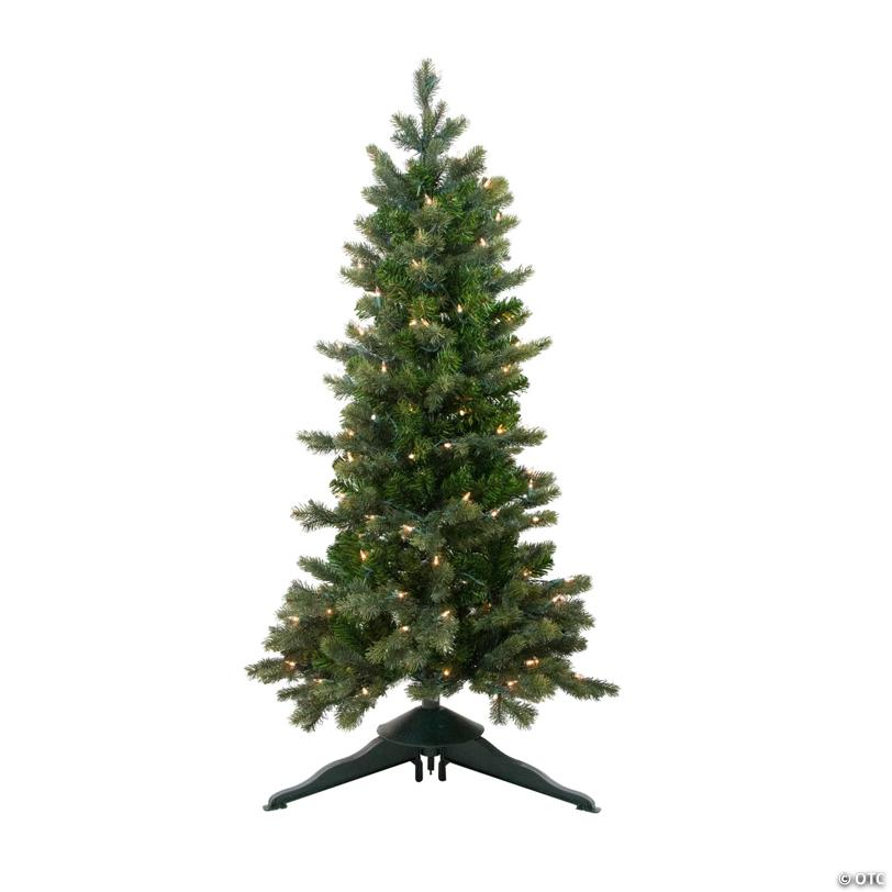 Northlight 4' Pre-Lit Slim Savannah Spruce Slim Artificial Christmas Tree - Clear Lights