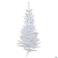 Northlight 4' Pre-Lit Woodbury White Pine Slim Artificial Christmas Tree  Blue Lights