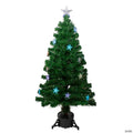 Northlight 4' Pre-lit Potted Medium Pine Color Changing Star Artificial Christmas Tree - Multi-Color Fiber Optic LED Lights