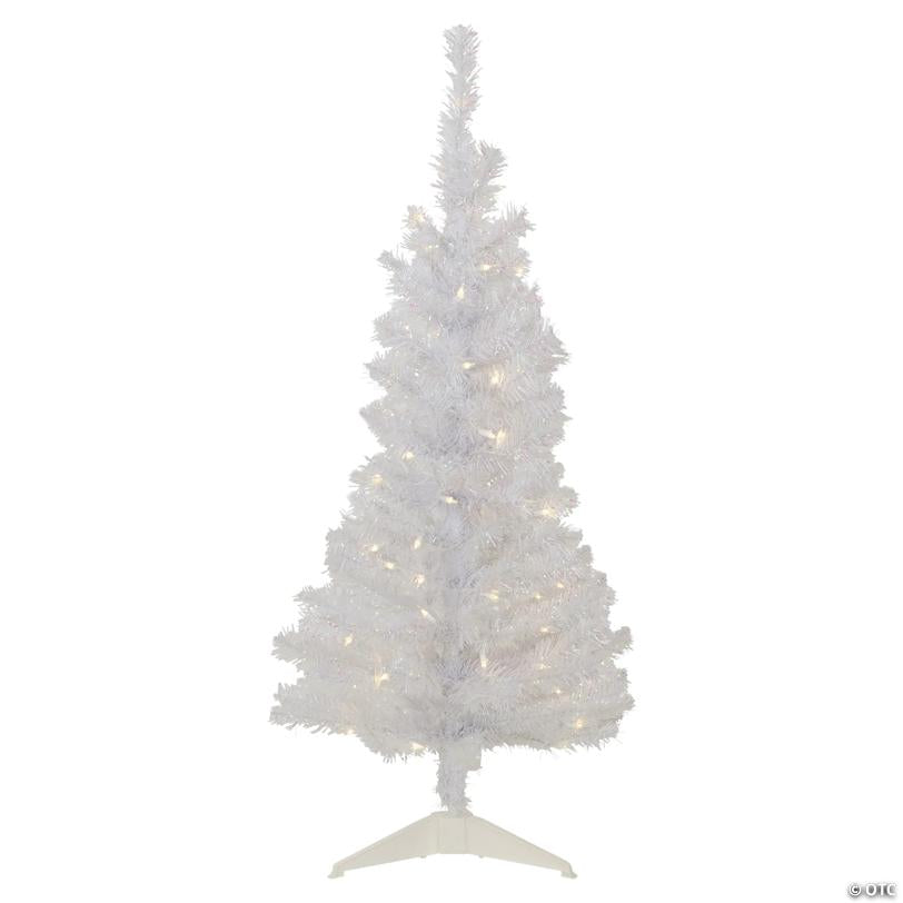 Northlight 4' Pre-lit Rockport White Pine Artificial Christmas Tree  Clear Lights