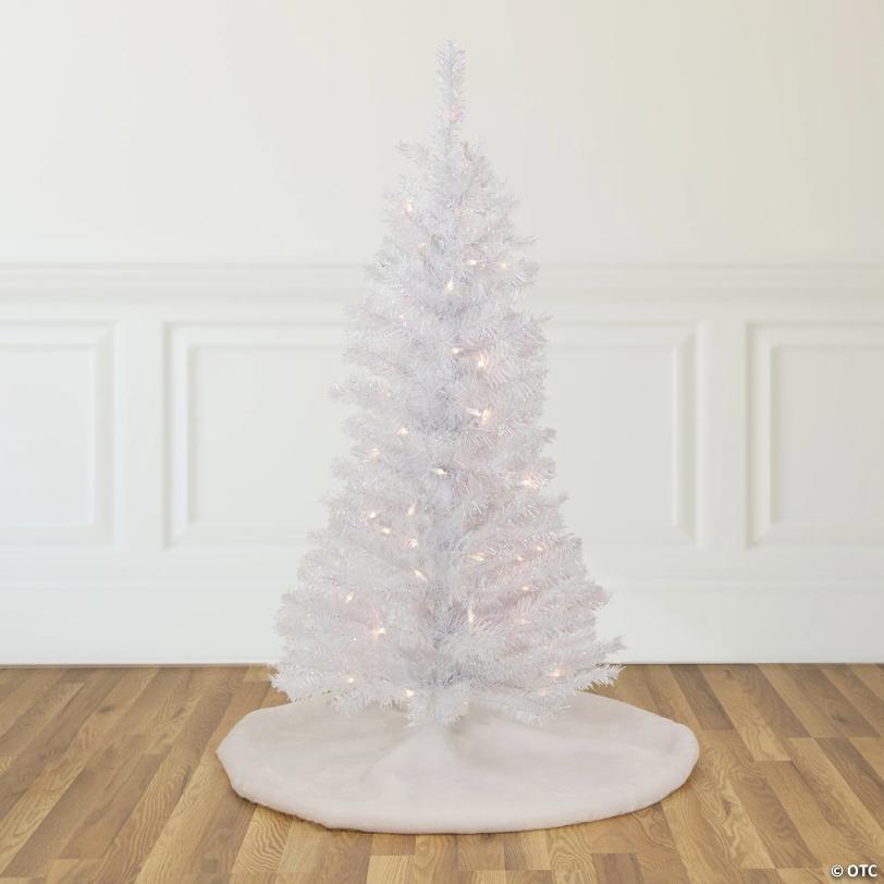 Northlight 4' Pre-lit Rockport White Pine Artificial Christmas Tree  Clear Lights