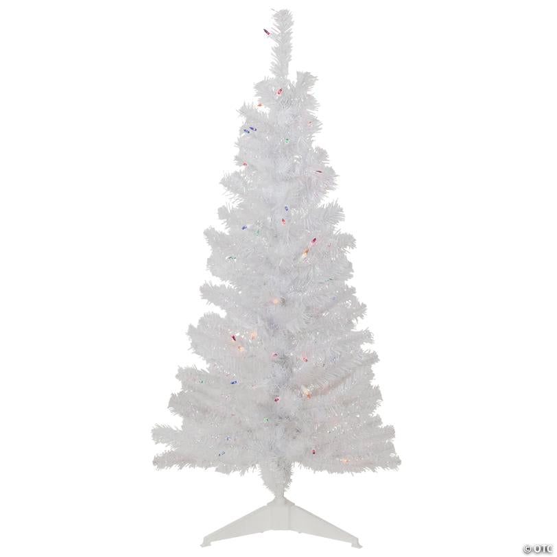 Northlight 4' Pre-lit Rockport White Pine Artificial Christmas Tree  Multi Lights