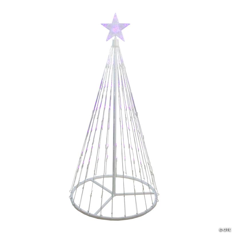 Northlight 4' Purple LED Lighted Show Cone Christmas Tree Outdoor Decor