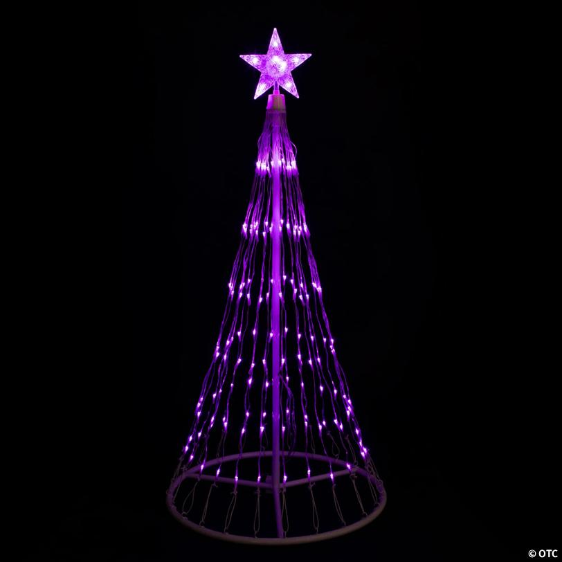 Northlight 4' Purple LED Lighted Show Cone Christmas Tree Outdoor Decor