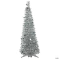Northlight 4' Silver Tinsel Pop-Up Artificial Christmas Tree  Unlit