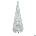Northlight 4' White Tinsel Pop-Up Artificial Christmas Tree  Unlit