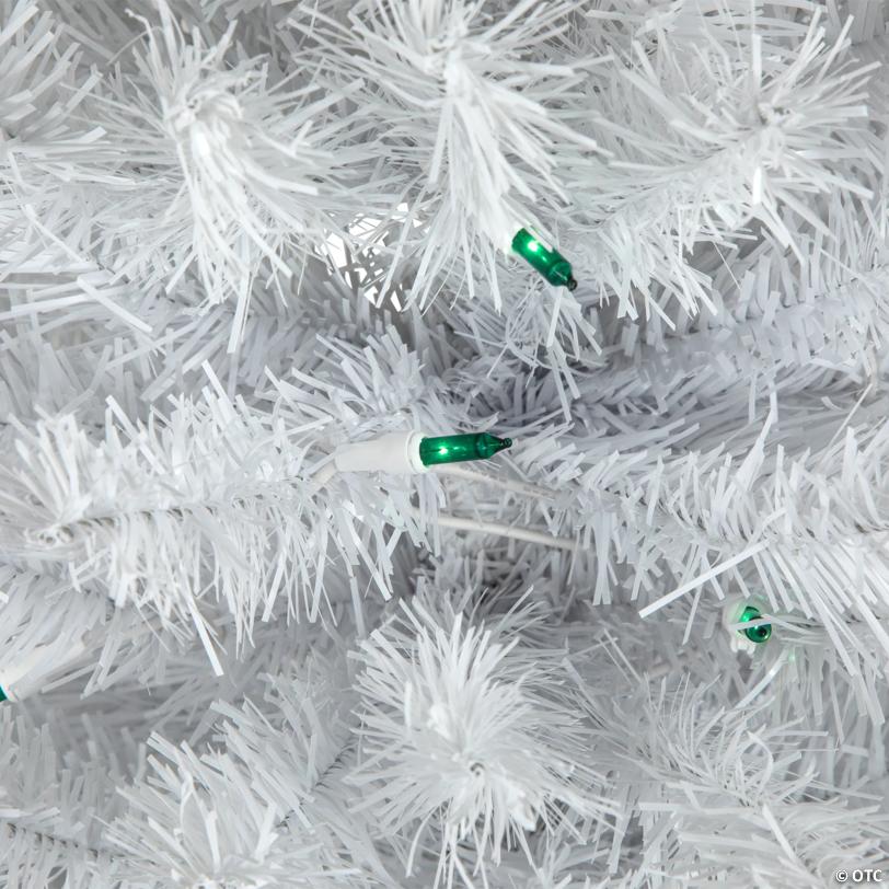 Northlight 4' x 24" Pre-Lit White Artificial Christmas Tree  Green Lights