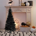 Northlight 4' x 24" Slim Black Tinsel Artificial Christmas Tree - Unlit