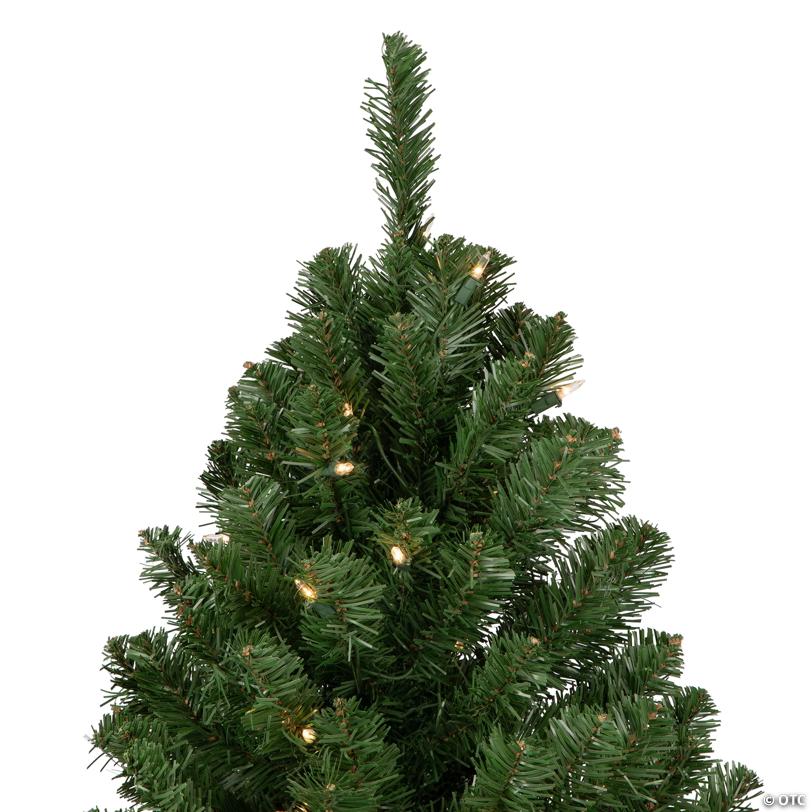 Northlight 4' x 25" Pre-Lit Blackwater Fir Artificial Christmas Tree- Clear Lights