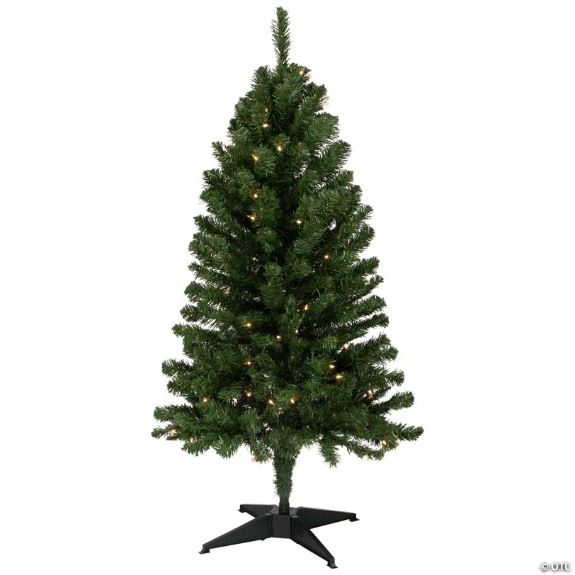 Northlight 4' x 25" Pre-Lit Blackwater Fir Artificial Christmas Tree- Clear Lights