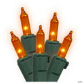 Northlight 4' x 6' Orange Mini Incandescent Net Style Christmas Lights - Green Wire
