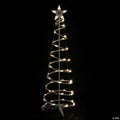 Northlight 4ft LED Lighted Spiral Cone Tree Outdoor Christmas Decoration  Warm White Lights