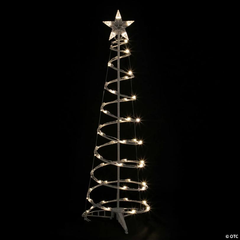 Northlight 4ft LED Lighted Spiral Cone Tree Outdoor Christmas Decoration  Warm White Lights