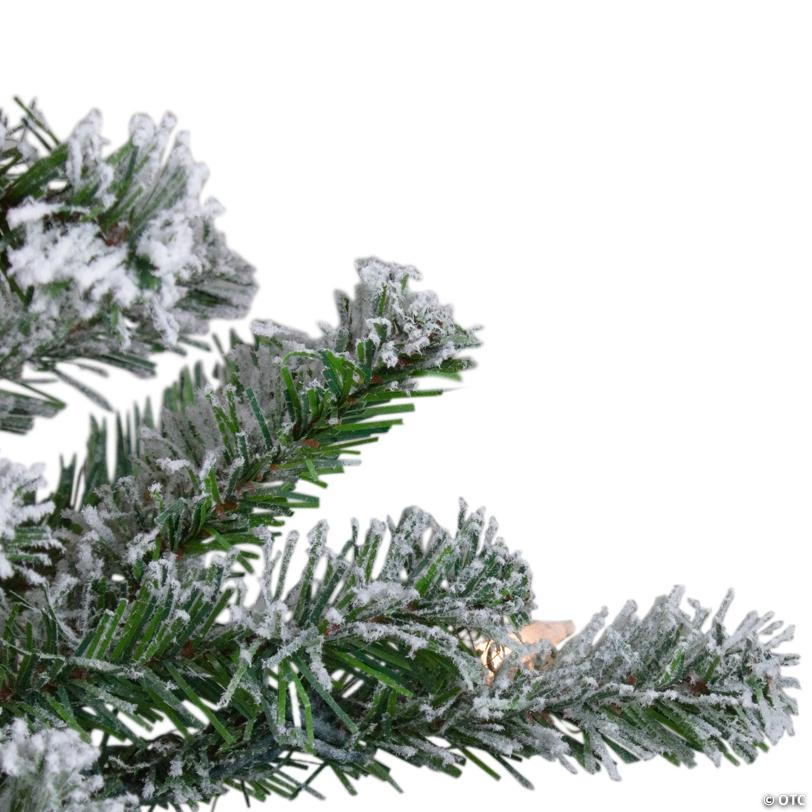 Northlight 4ft Pre-Lit Flocked Alpine Artificial Christmas Tree  Clear Lights