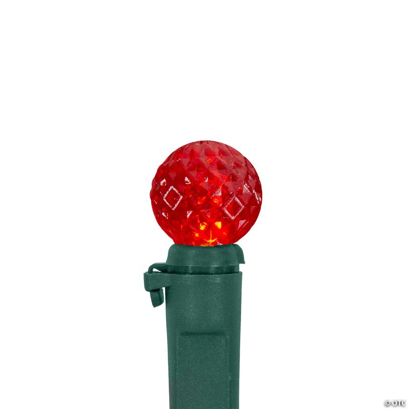 Northlight 50 Count Red  Green and White LED G12 Berry Christmas Lights  15.9 ft Green Wire