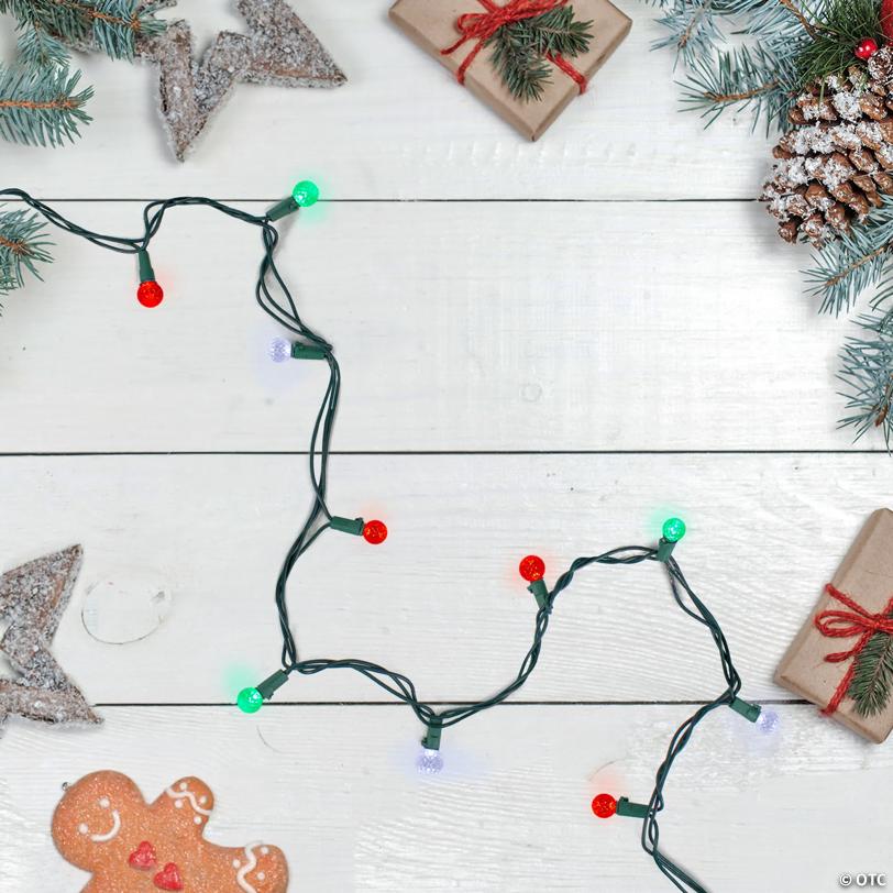 Northlight 50 Count Red  Green and White LED G12 Berry Christmas Lights  15.9 ft Green Wire