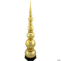 Northlight 54" Shiny Gold and Glittered Topiary Finial Tower Commercial Christmas Decoration
