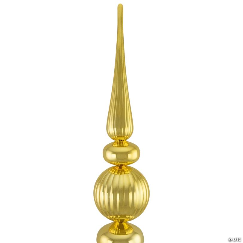 Northlight 54" Shiny Gold and Glittered Topiary Finial Tower Commercial Christmas Decoration
