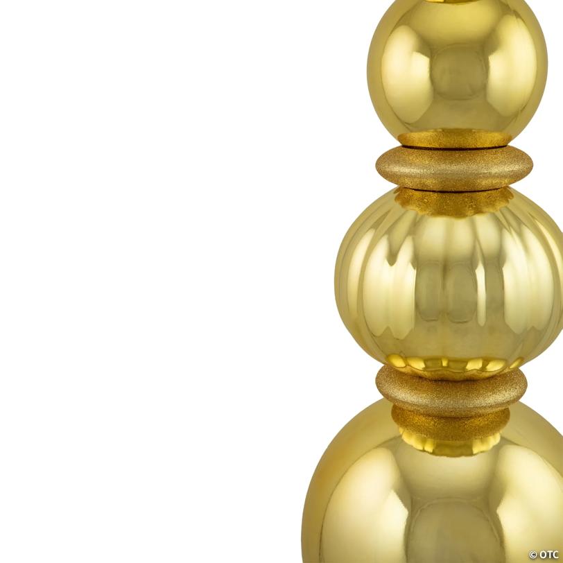 Northlight 54" Shiny Gold and Glittered Topiary Finial Tower Commercial Christmas Decoration